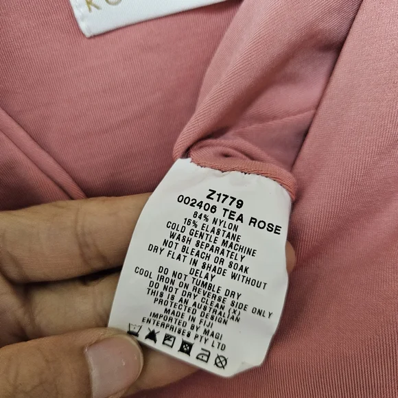 Kookai Size 1 Women's Bodysuit Onepiece Peach - Picture 5 of 7